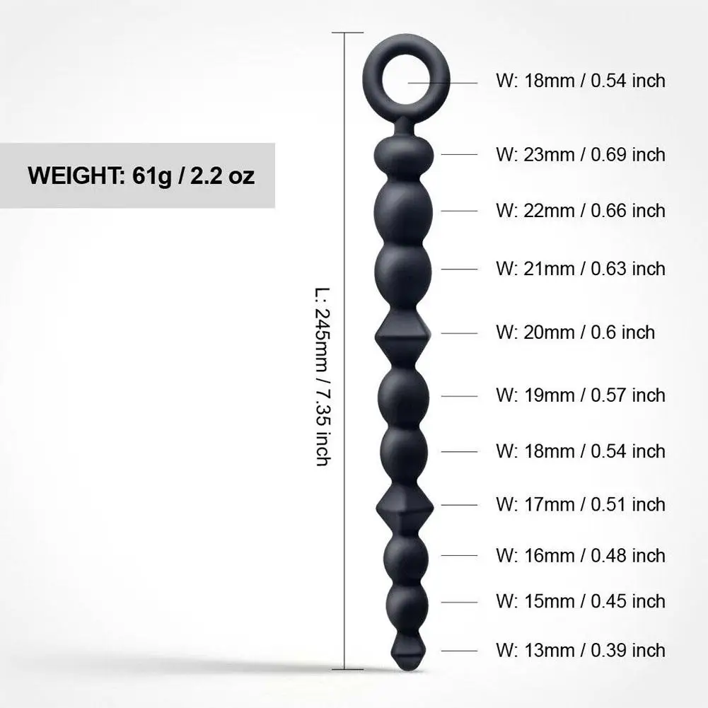 SM Анальная пробка силиконовый мужской массажер простаты P-Spot 10 бусин секс-игрушка