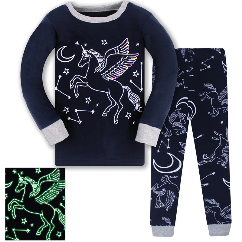 

Unicorn Girls Pajamas Set Children Sleepwear Set Toddler Nightwear Infant Cute Unicorn Winter Homewear Pjs