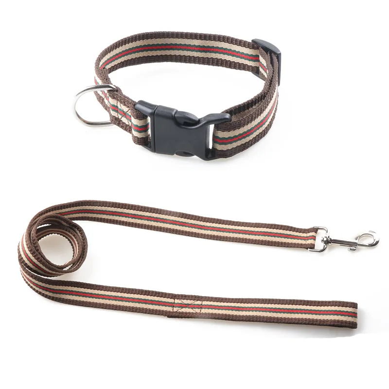 Классический ошейник для собак в полоску нейлоновый удобный регулируемый