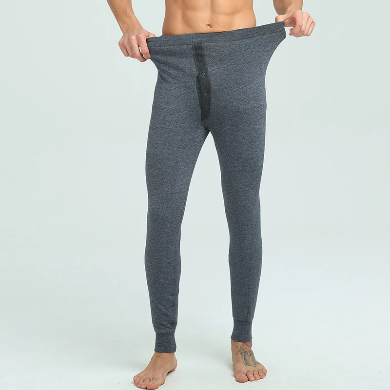 Standard-mid grey Мужские штаны шерстяные вязаные леггинсы новые зимние толстые длинные трикотажные брюки для мужчин 3 цвета мужские брюки с подкладкой - Цвет: Standard-mid grey