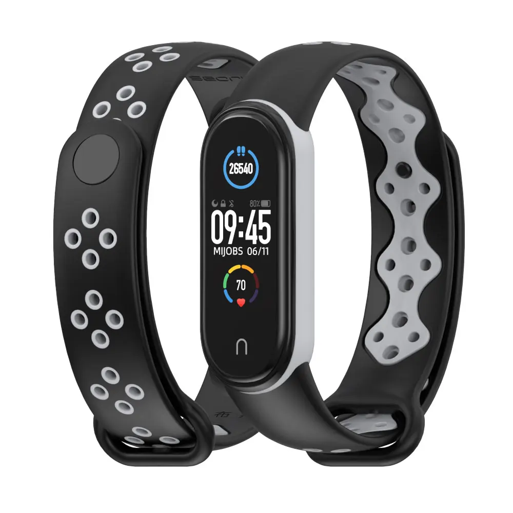 Ремешок силиконовый для Xiaomi Mi Band 5 6 7 4 3 NFC | Электроника