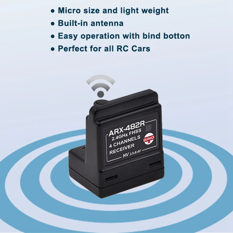 

ARX-482R Compatible Sanwa FH3/ FH4T 4 Channel Surface Receiver Special for RC Car and Boat