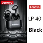 Беспроводные наушники Lenovo LP40, TWS, Bluetooth-совместимая гарнитура, 5,0 стерео, с сенсорным управлением, легкие наушники