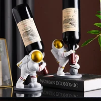 nordic resin astronaut sculpture wine holder home decor wine bottle rack shelf wine stand bar counter wine cabinet decoration