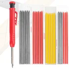 Набор карандашей для столярных работ, сменный мини-провод для строительства, встроенная точилка для глубоких отверстий, механический маркер, инструменты для деревообработки