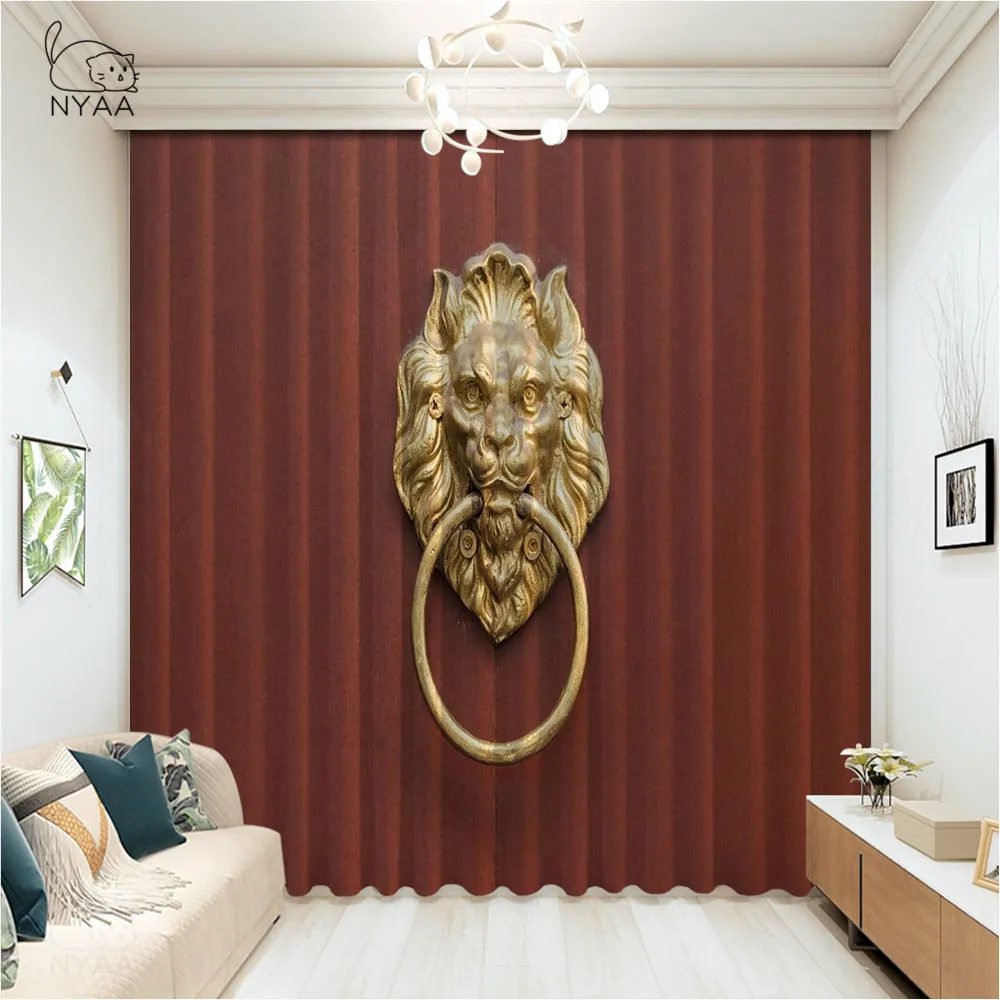 

Door Curtain Rod Printed Office Interior Room Curtains For Girl Modern Home Decoration Window Curtain Kitchen Micro Shading