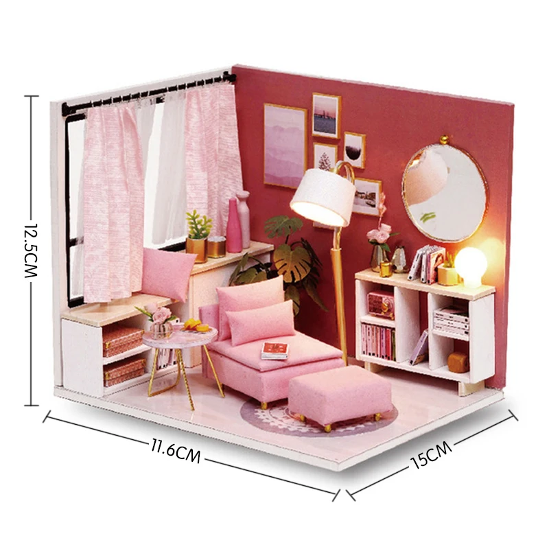 

Doll House Wooden Furniture Miniature dollhouse Kitchen toy set Christmas gifts Birthday Gifts Toys for Children