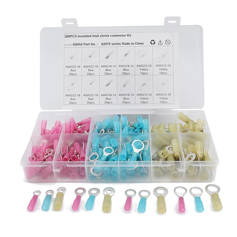 WSFS Горячая 200 шт полностью Изолированная клемма провода обжимной разъем Лопата