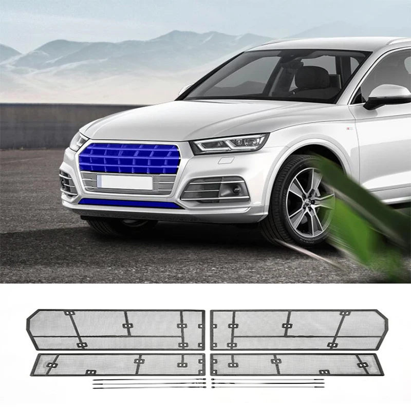 

DNHFC Front grille modified water tank protection net engine protection insect net Car Accessories For audi Q5 2019 2020