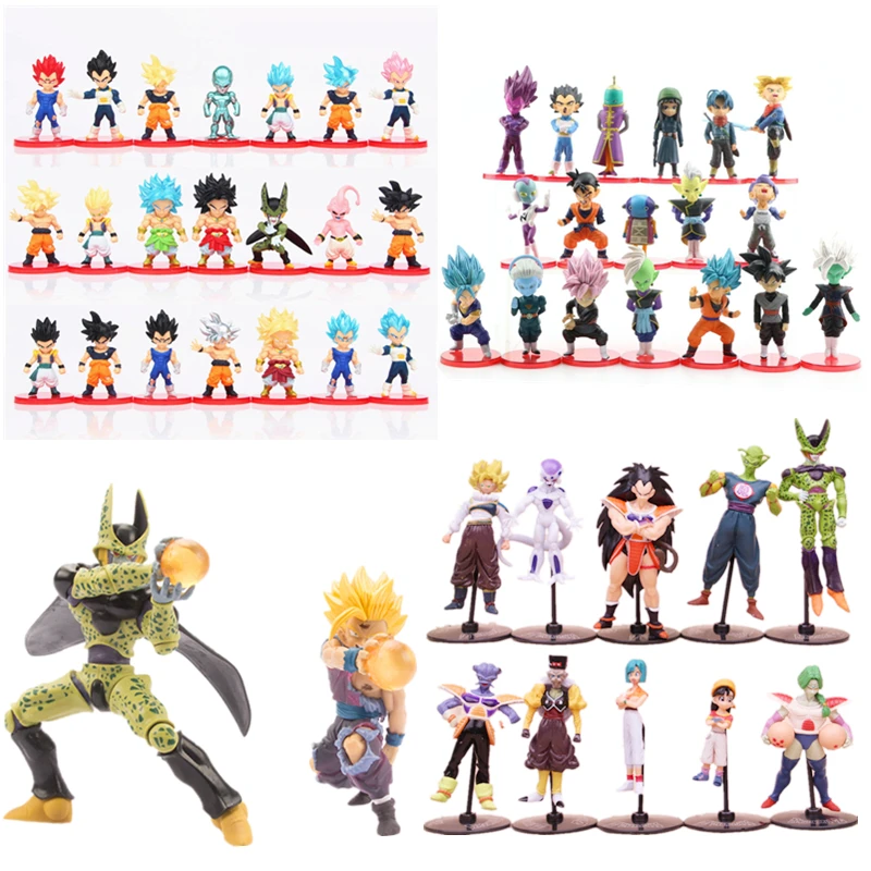 

Full Set Dragon Ball Z Figure Toy Super Saiyan Goku Vegeta Trunks Majin Buu Frieza Dragon Ball Model Anime Figura Set Toy