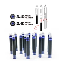 10pcs 2 6 3 4 black universal fountain pen ink cartridges pen refill