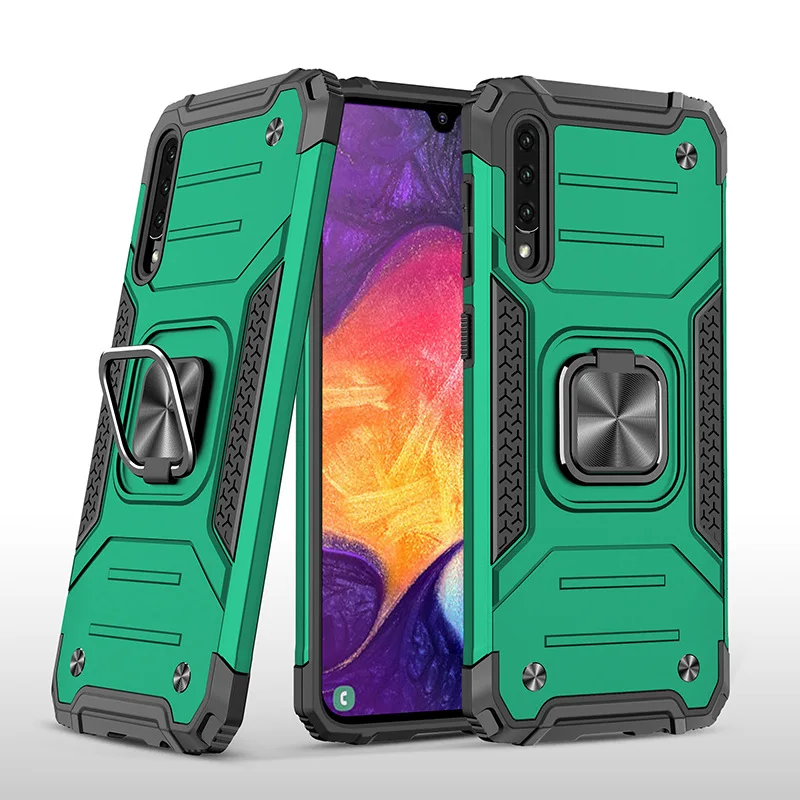 

Armor Shockproof Case for Samsung Galaxy A50 A50S Drop Protective Defender Magnet Holder Ring Case Cover for Samsung A 50 50S