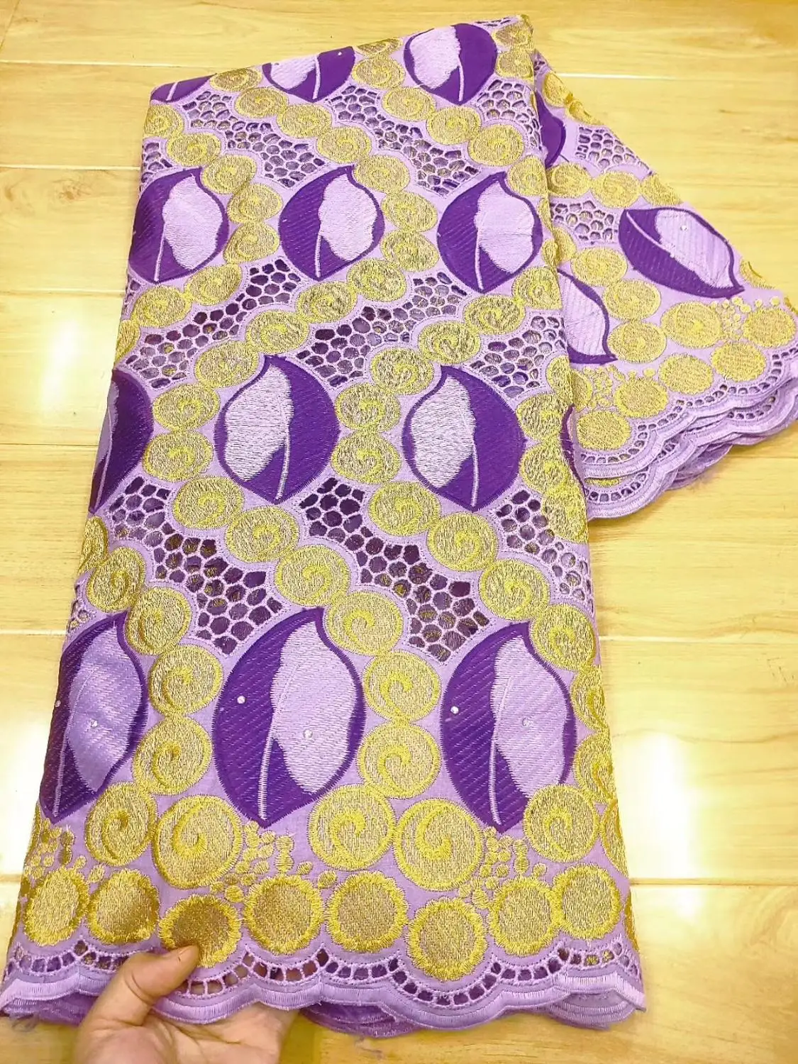 

New arrival hand cut Korea lace for designing dress embroidery hollow out lace material new style cotton lace fabric 5 yards