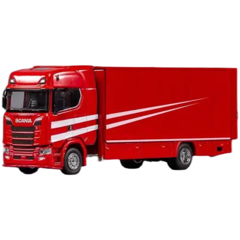 Модель литая автомобиля GCD 1/64 Scania S730 закрытый прицеп для транспортировки с