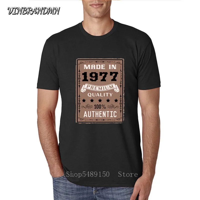Сделано в 1977 с оригинальными деталями футболка для взрослых 70s одежда подарок