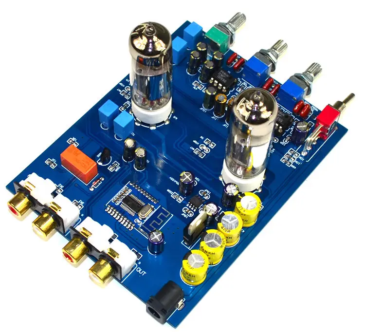 

6J5 NE5532 Bluetooth 4.2 Audio Tube Amplifier Board Treble Bass Equalizer Preamplifier