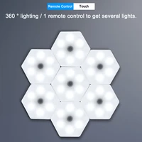modern led night lights magnetic honeycomb touch quantum modular touch sensitive lighting led night lamp gift indoor decor