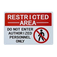 restricted area sign do not enter authorized personnel only sign metal warning yard sign