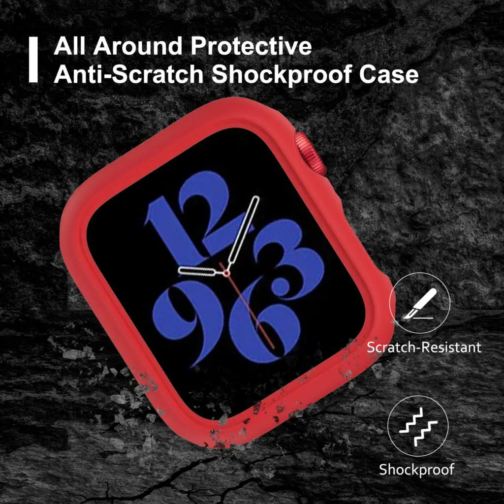 Matte Case for Apple Watch 7 41mm 45mm  , Hard PC Bumper Protective Cover Frame for iWatch 7 41mm 45mm