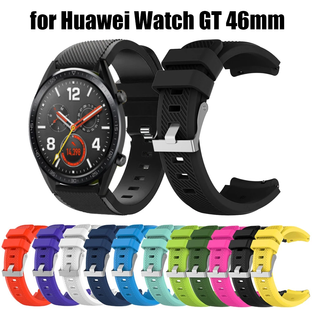 Correas de silicona para reloj Huawei GT, 46mm, de Gel de sílice, pulsera de reloj