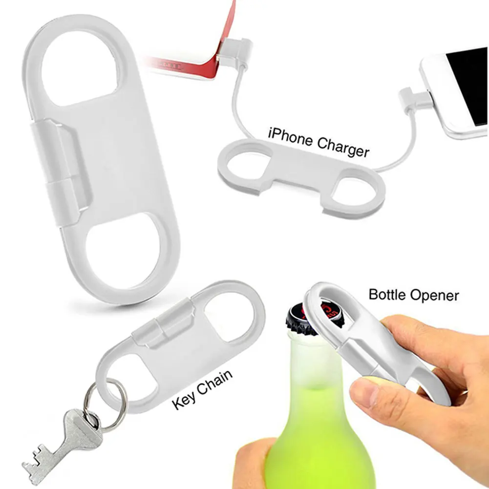 Портативный кабель Micro USB Мини открывалка для бутылок кольцо ключей линия