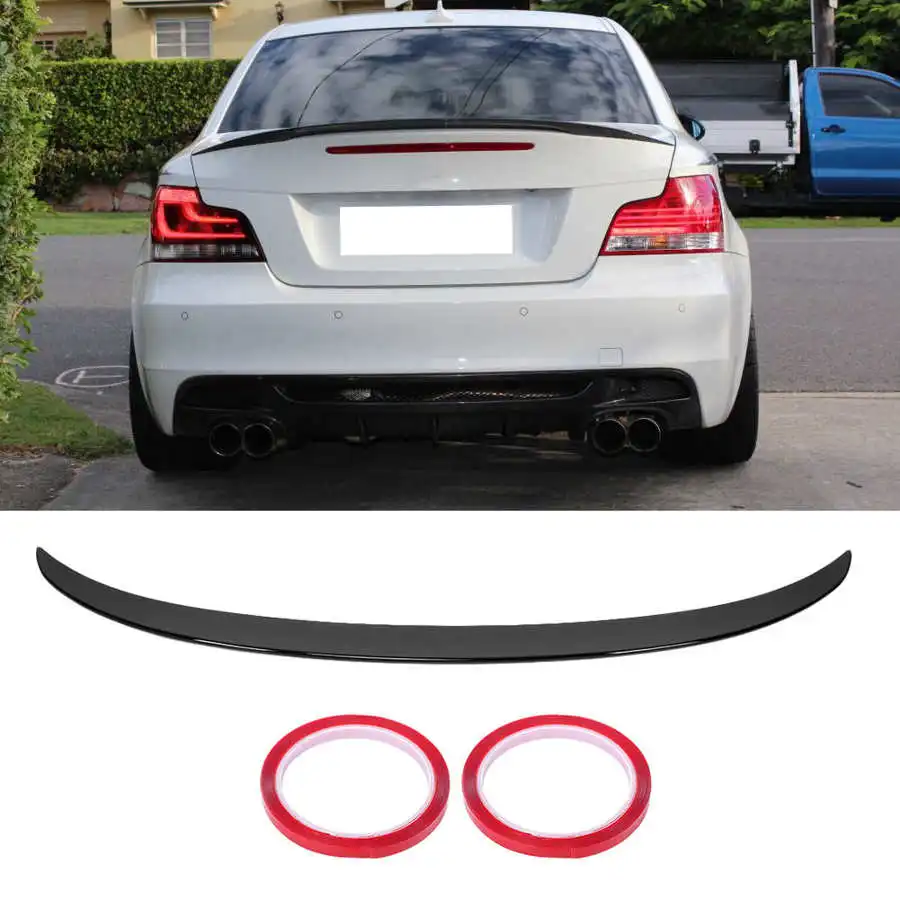 Спойлер для крышки багажника глянцевый черный M Performance Style подходит BMW 1 серии E82 Coupe