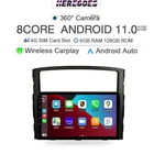 Автомобильный мультимедийный плеер Octa Core 2 din Android 11,0 для Mitsubishi Pajero 4 V80 V90 2006-2014 GPS-навигация 4G LTE Carplay