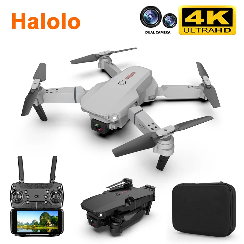 Квадрокоптер Halolo E88 4k HD с двойной камерой визуальное позиционирование 1080P WiFi