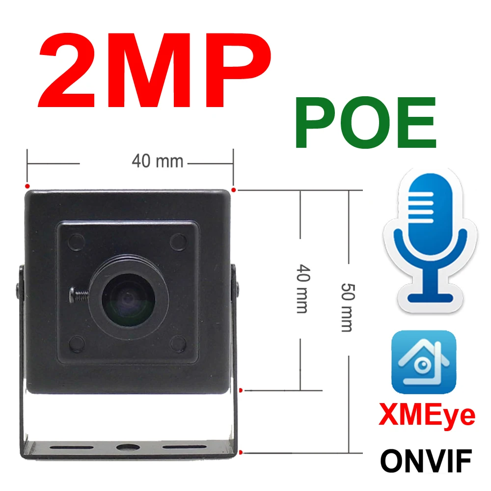 Камера видеонаблюдения JIENUO POE IP 1080P аудио микро IPCam Onvif HD сетевая камера Xmeye