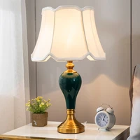 modern american creative ceramic table lamps dimmertouch onof switch fabric e27 led light for bedsidefoyerstudio as002