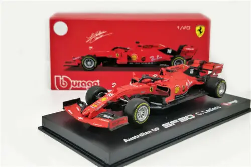 Гоночная модель BBurago 1:43 серия Ferrari F1 2019 SF90 #5 Sebastian Vettel #16 Charles Leclerc литье под