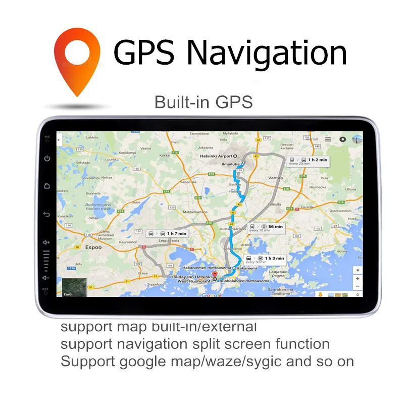Автомагнитола 1DIN мультимедийный видеоплеер монитор GPS-навигация HD сенсорный