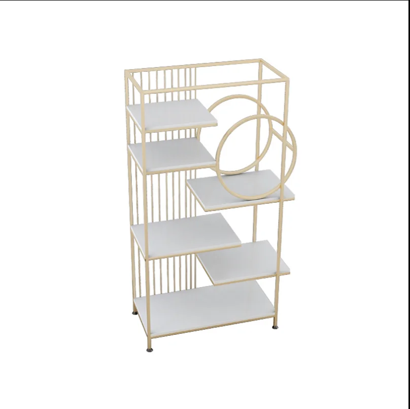 

Iron shelf floor-to-ceiling partition multi-layer bookshelf living room storage rack office hall entrance decoration rack