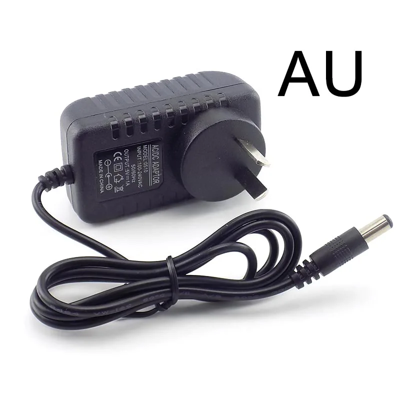 DC 5V 1A Мощность адаптер Источник питания переменного тока 100V-240V преобразователь