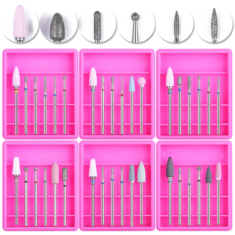 6 Pcs/Box Electric Nail Drill Machine File Tool Multi Size Sander Replacement Shaping Art Tools | Красота и здоровье