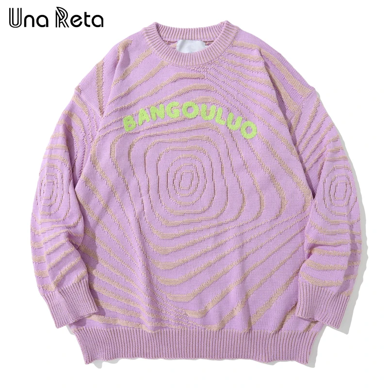 

Una Reta Sweater Men New Streetwear Men clothing Casual Women sweater Pullover Tops Men Hip hop Geometric design Couple Sweater