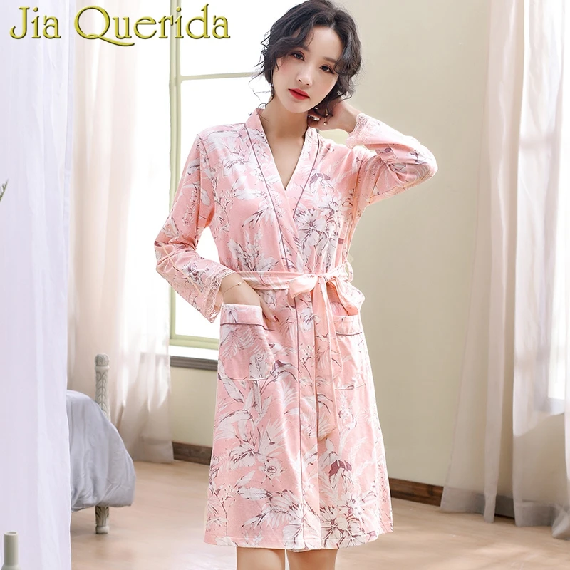 Женский халат и из 100% хлопка сексуальный кружевной с v образным вырезом кимоно