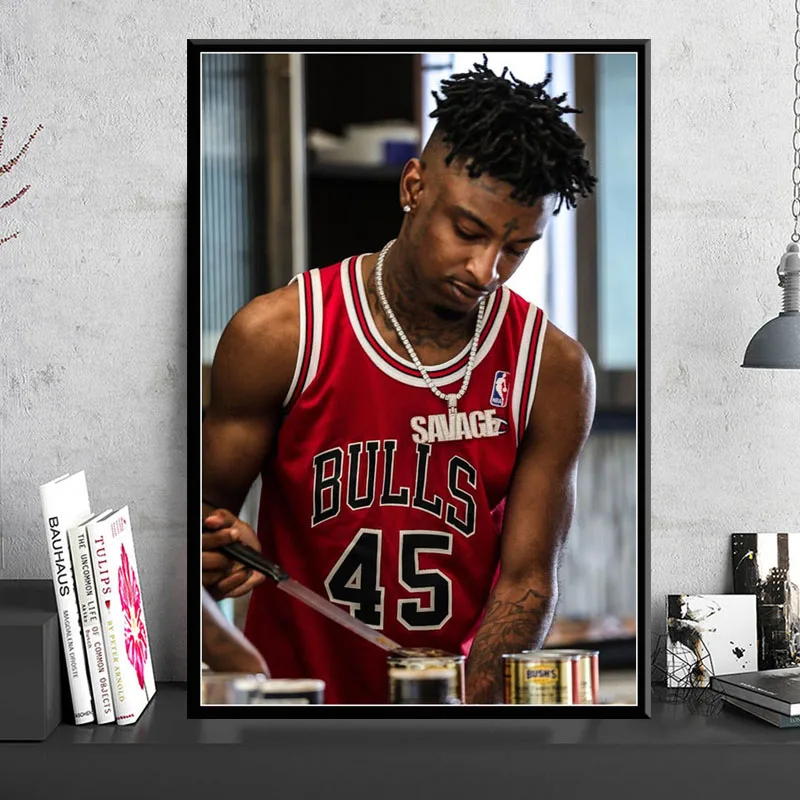 Картина на холсте 21 Savage Issa Rap Music Singer Pop Star Постер в стиле хип хоп художественные
