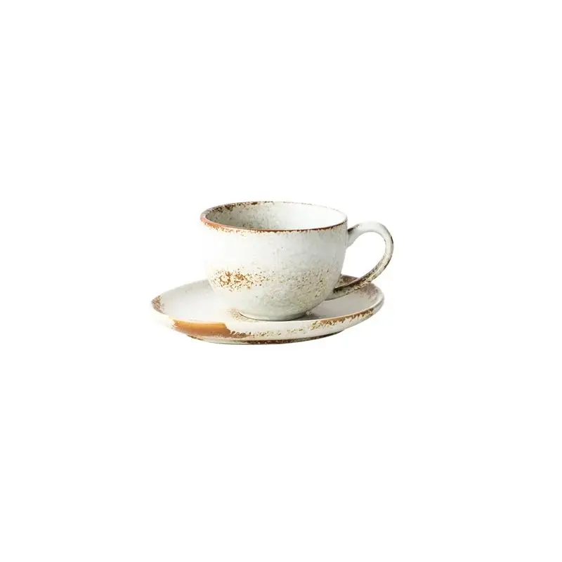 Набор керамической посуды фарфоровая чашка для завтрака кофе молока и блюдце