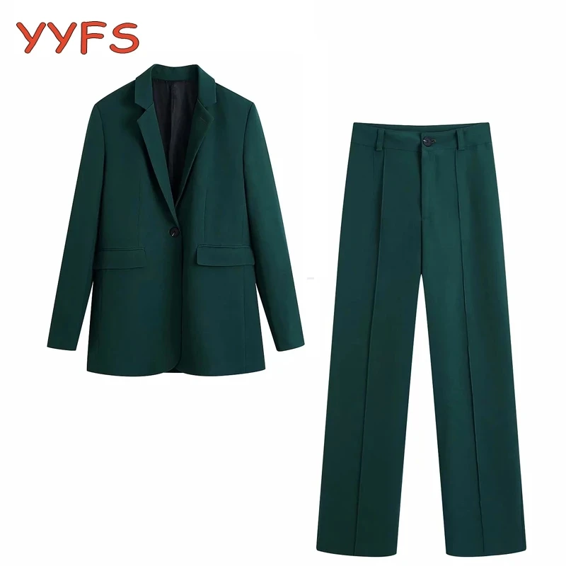 Женские костюмы из блейзера офисная одежда пиджак и повседневные брюки комплект