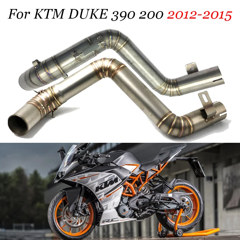 

Глушитель выхлопной трубы для мотоцикла, слипон средней длины, глушитель для велосипеда для KTM DUKE 390 200 DUKE200 DUKE390 2012-2015