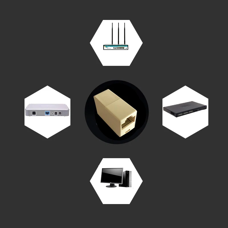 1 шт. сетевой Ethernet Lan кабель Joiner двусторонний 8 контактов соединитель муфты RJ45 Cat5
