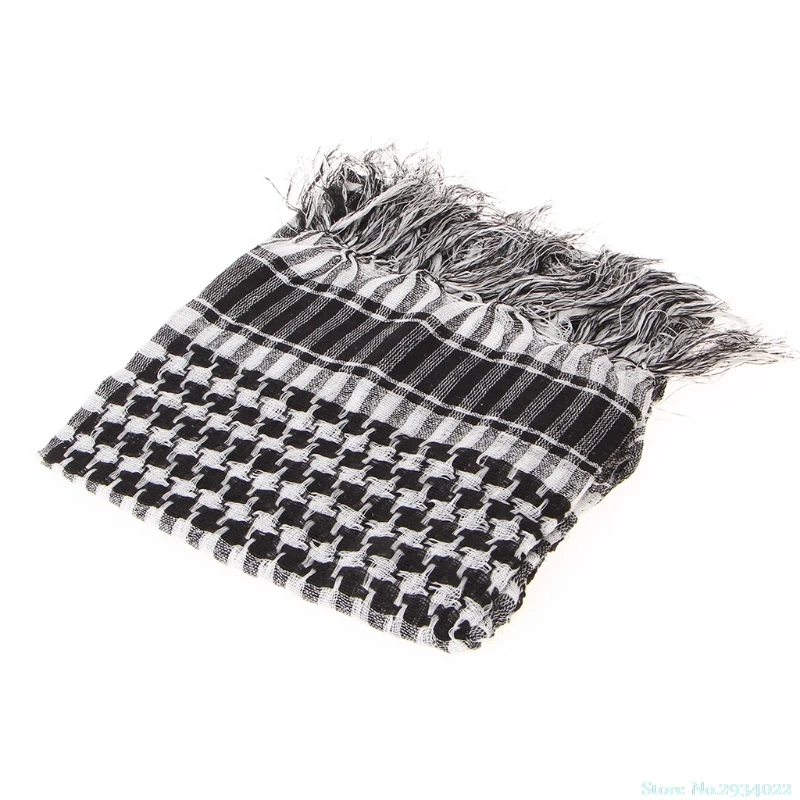 Белый Военный Тактический Keffiyeh Шарф в арабском стиле Охота Велоспорт шаль головной убор Армейский Камуфляж Y51D - Цвет: Белый