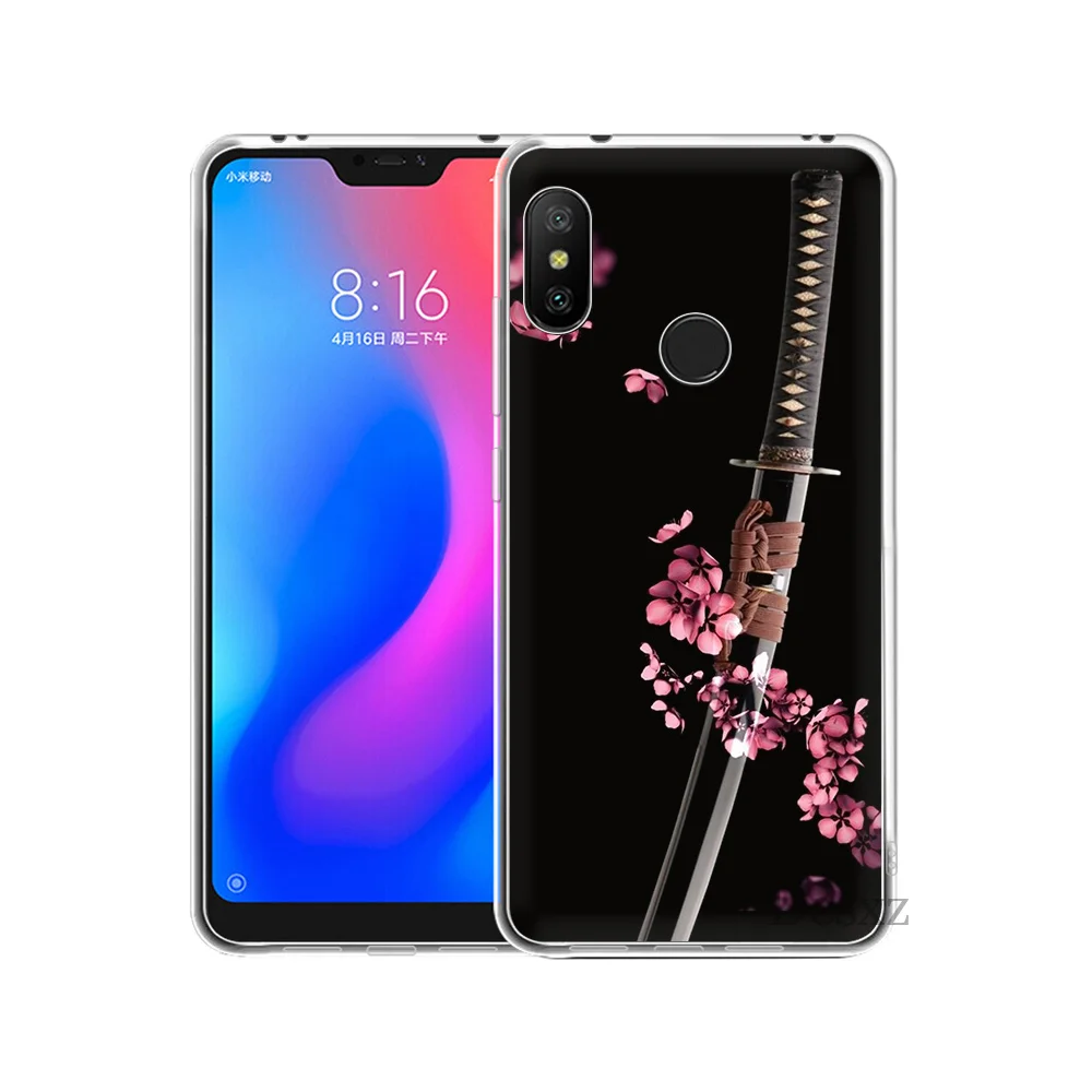 Чехол японский меч самурая Girl чехол для Apple IPhone Xiaomi Redmi mi 8 SE Примечание 5 5A 6 6X Pro X 2S A2