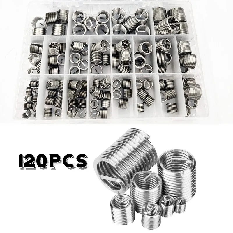 

Set Thread Repair Metric Silver Inserts Kit M6-M18 Wire With Storage Box