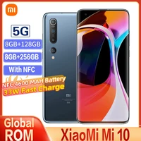 xiaomi mi 10 5g smartphone global rom 8gb256gb snapdragon 865 x55 octa core 108mp pixel 4780mah with nfc 90hz curved screen
