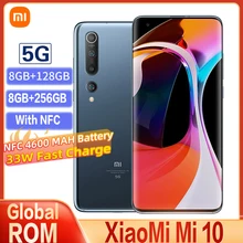 Xiaomi teléfono inteligente Mi 10 5G, ROM Global, 8GB + 256GB, Snapdragon 865 X55, ocho núcleos, 108MP, píxeles, 4780mAh, NFC, pantalla curva de 90HZ (4)