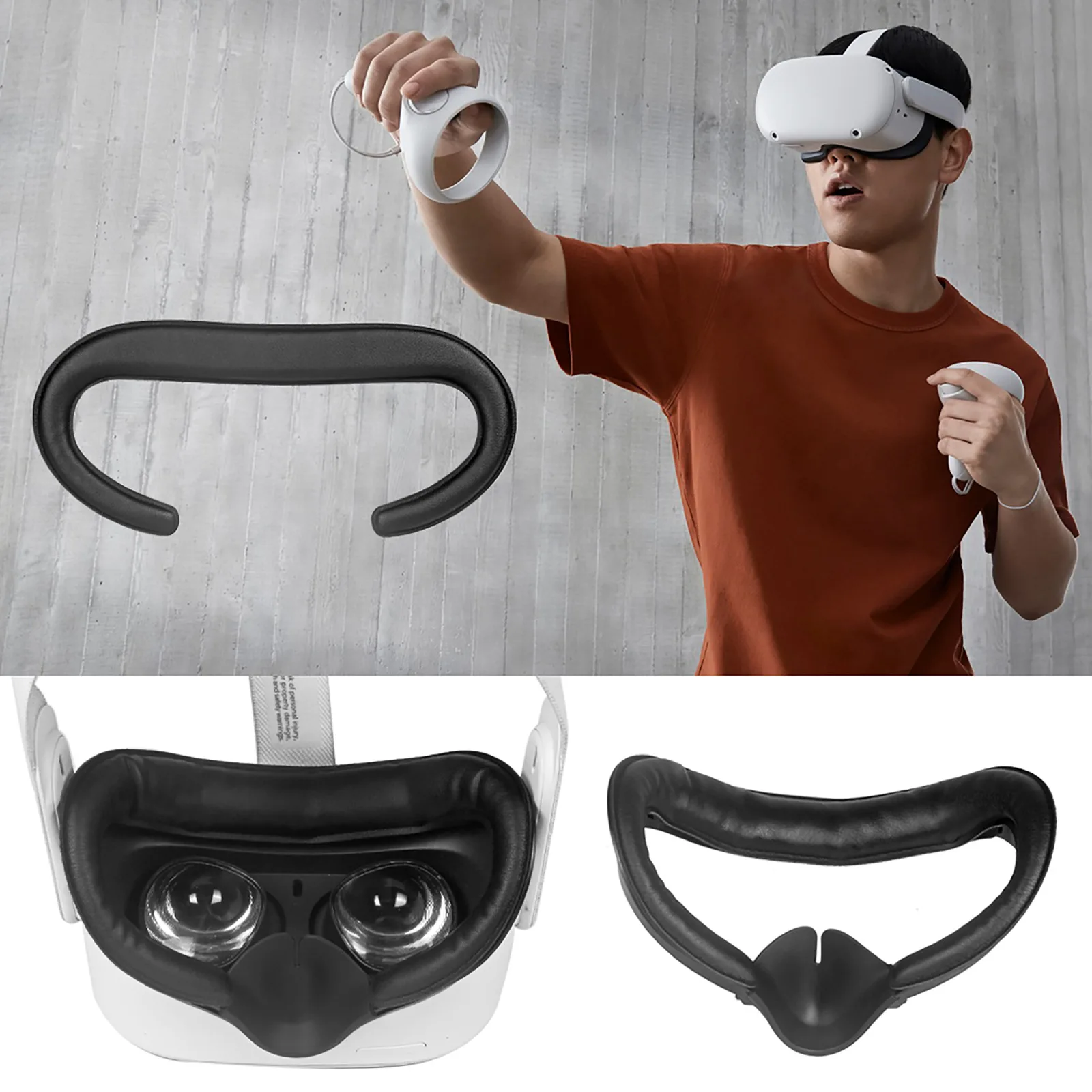 

Для Oculus Quest 2 чехол для лица Аксессуары Quest2 Виртуальная реальность VR очки игровая гарнитура игровой шлем пена для лица Ocolus