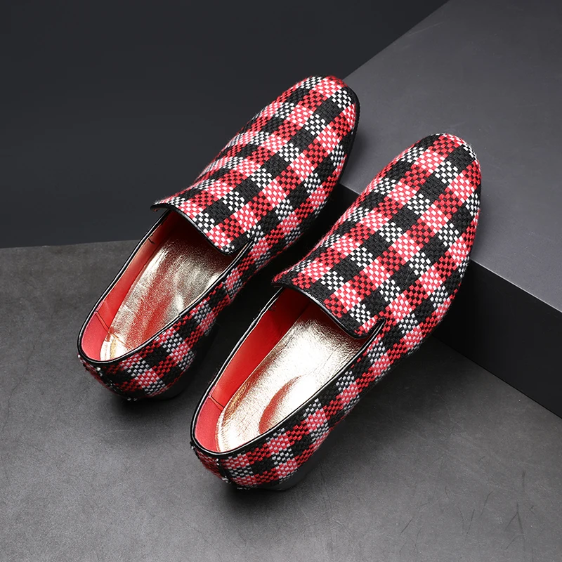 Туфли мужские кожаные без шнуровки модная классическая обувь для рождественской