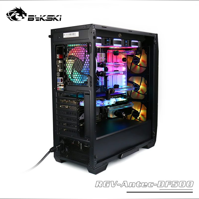 Bykski водная доска прямоугольная Antec DF500 резервуар для воды акриловый rgb чехол для компьютера охлаждающий резервуар RGV-Antec-DF500